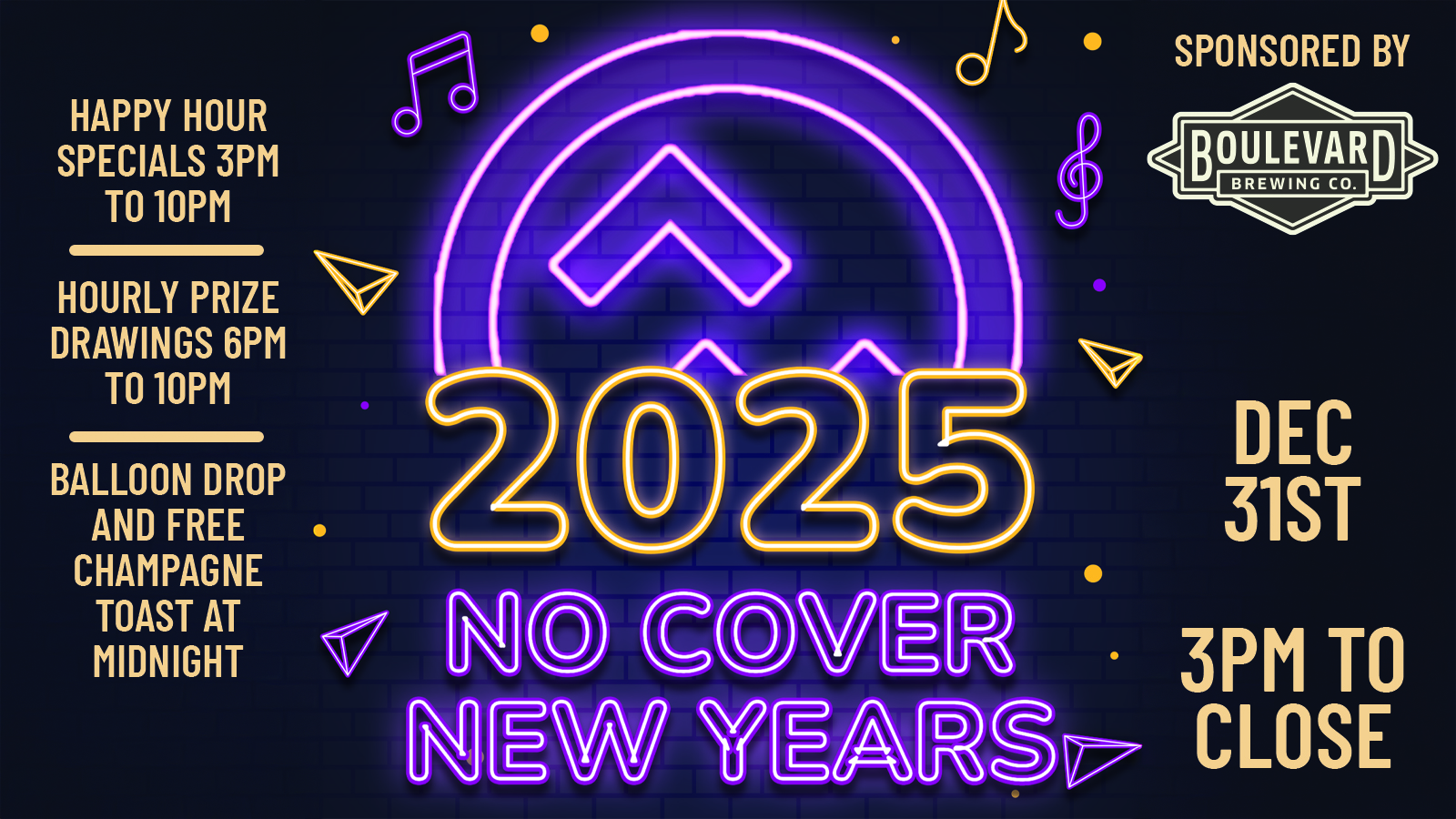 No Cover New Year’s Eve Party